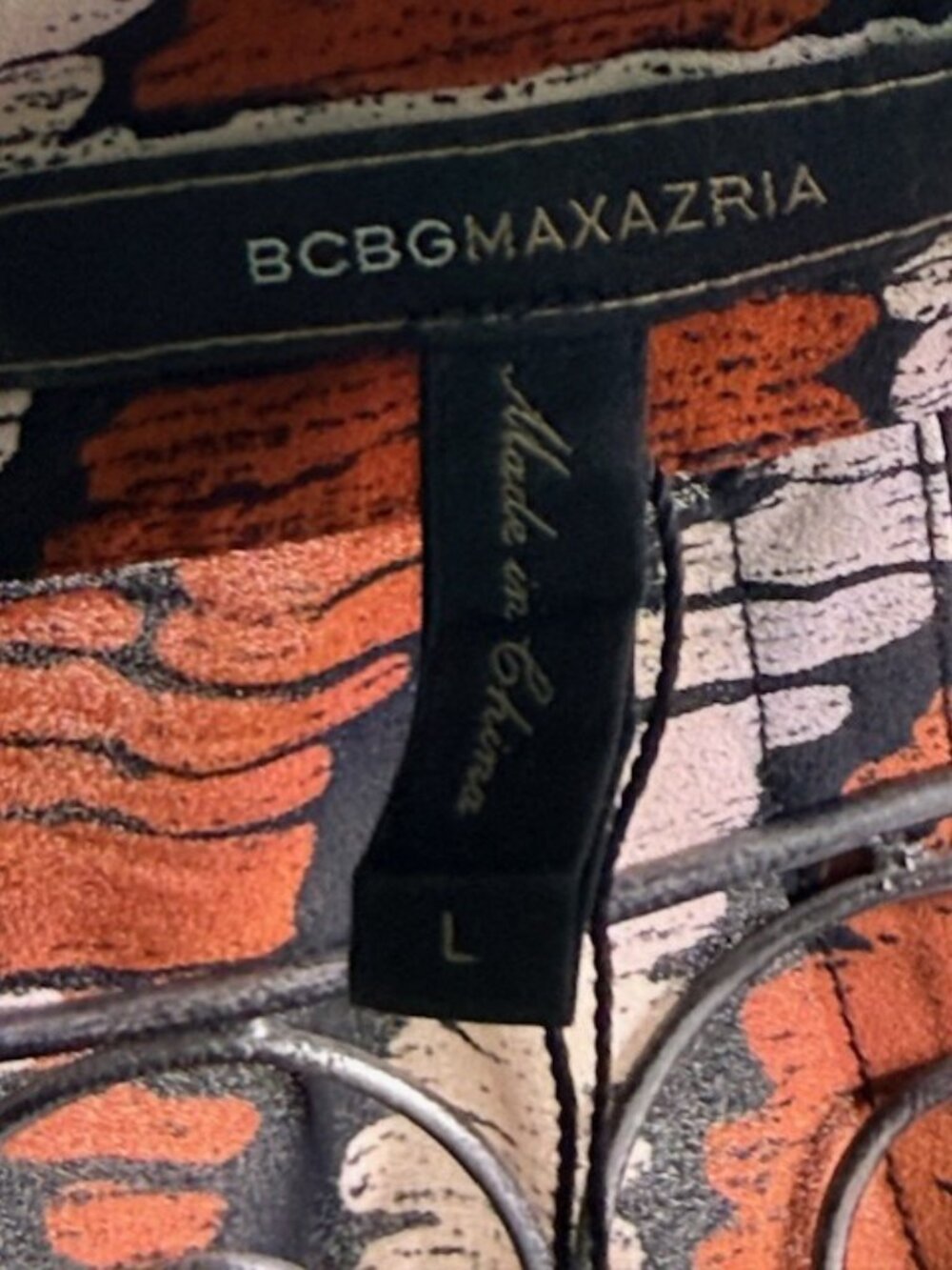 BCBGMAXAZRIA Printed Halter Romper, Size L - Picture 11 of 12